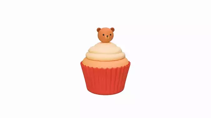 Cute Bear Cupcake
