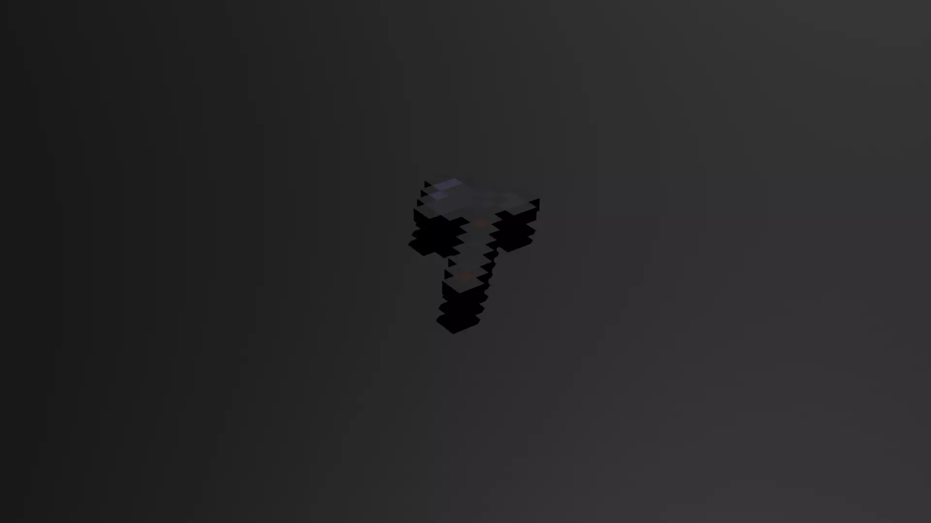 Minecraft Style Netherite Axe - Stylized Voxel 3D Model 3D print model