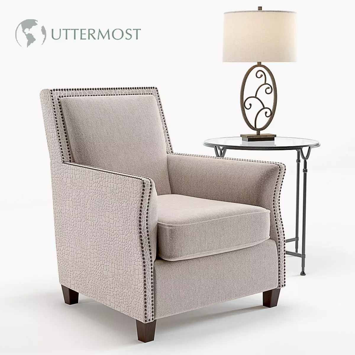 Uttermost Darick Armchair set 3D model