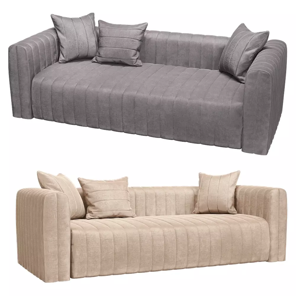3-seater fixed sofa Bardi 2 Low-poly 3D model