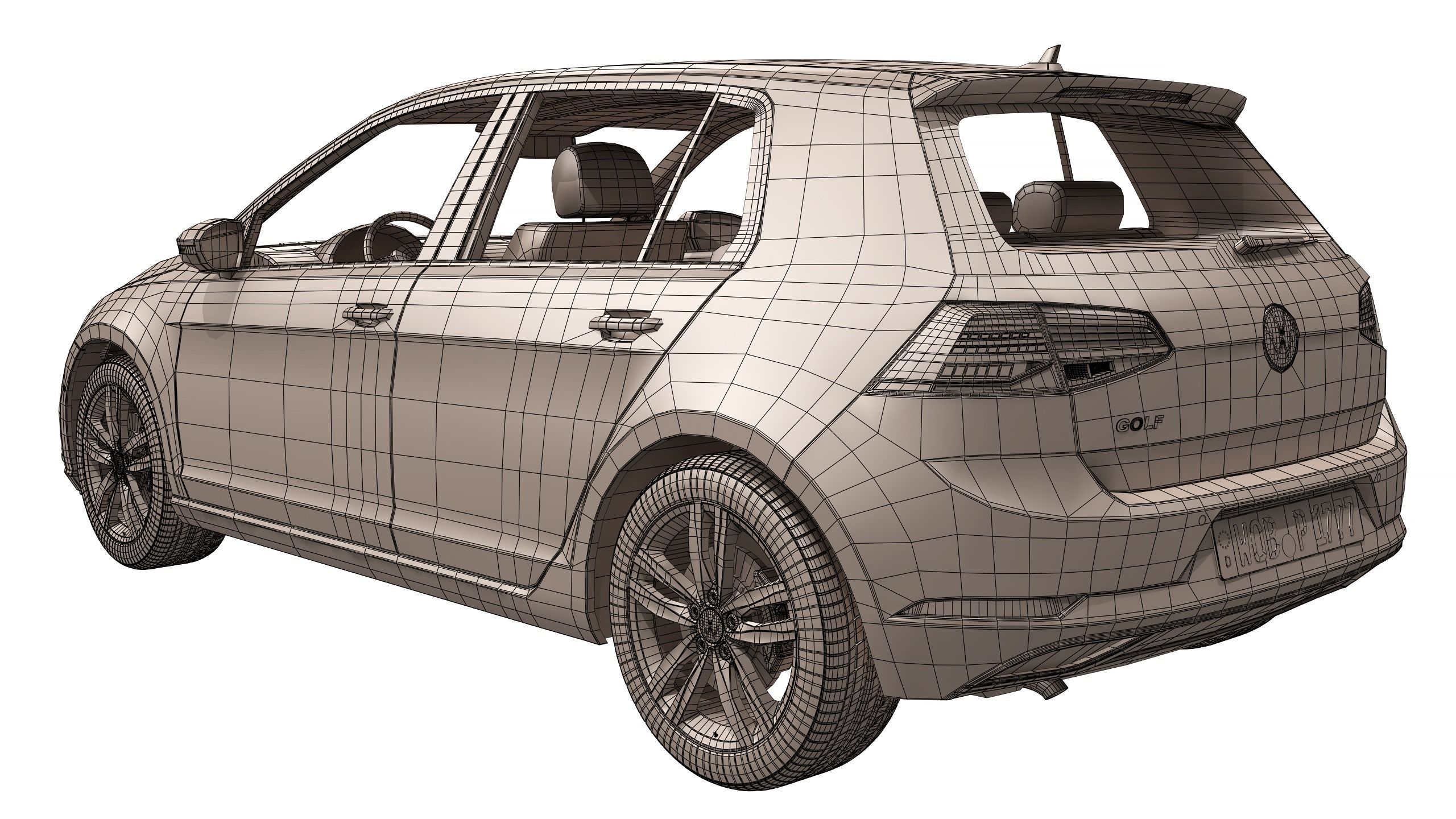 Volkswagen Golf 2017 3D model_15