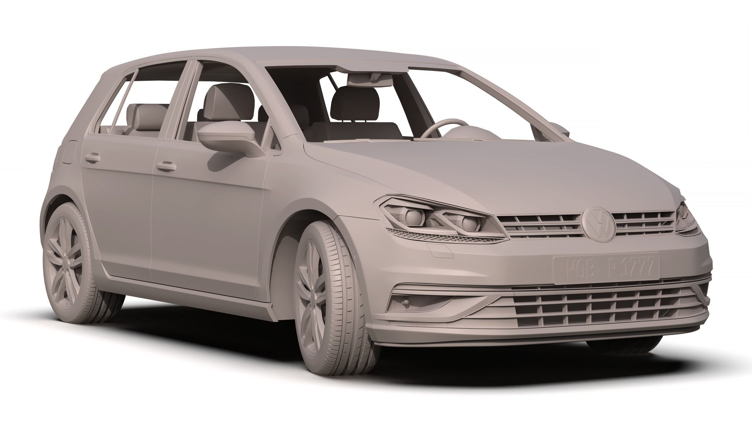 Volkswagen Golf 2017 3D model_11
