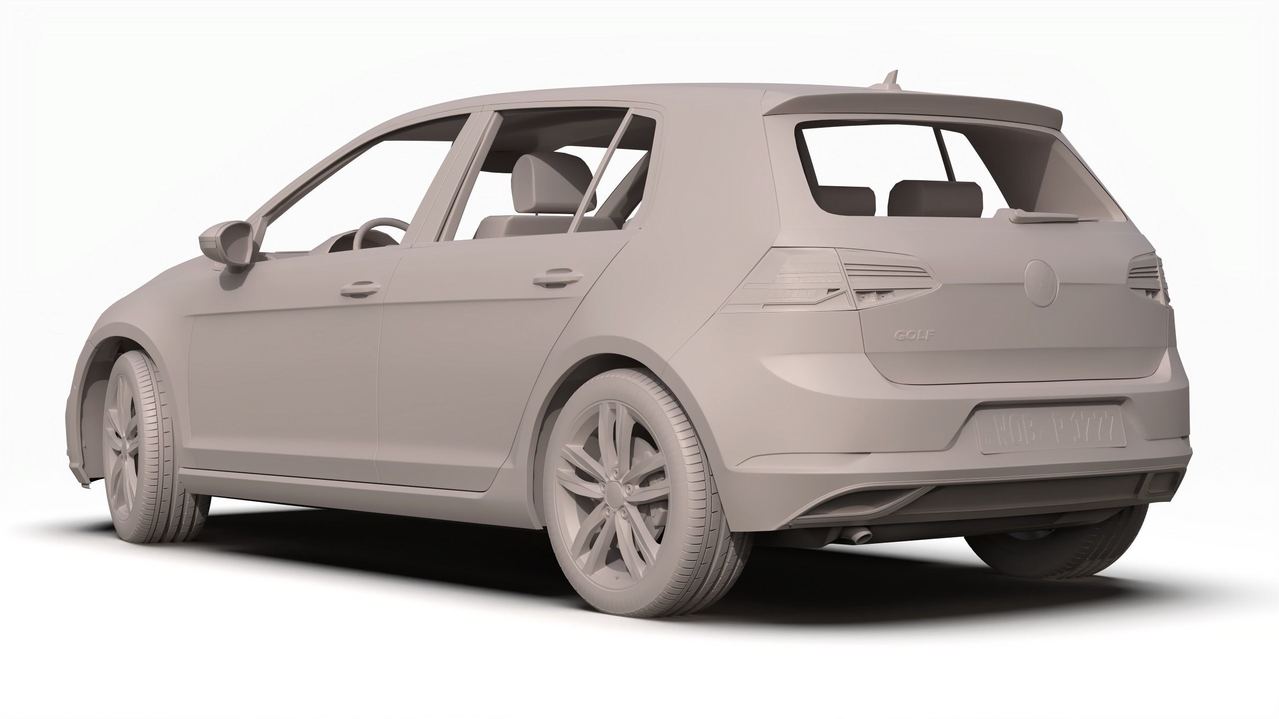 Volkswagen Golf 2017 3D model_9