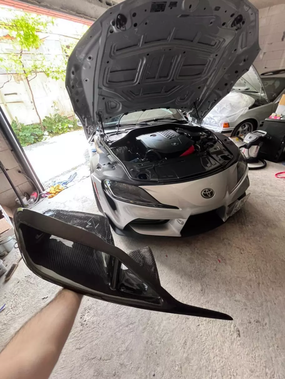GR Supra A90 A91 Headlight Air Intake Duct with Mounts Printable 3D print model
