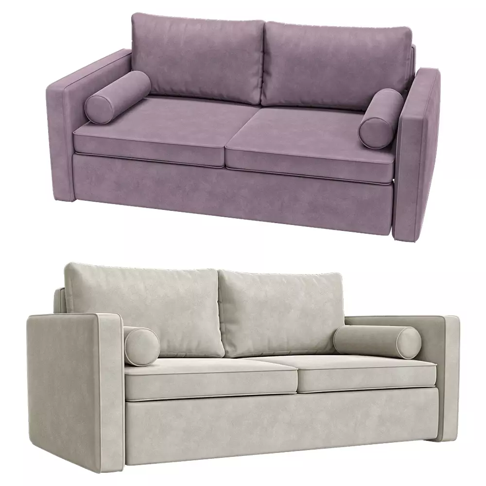 3-seater fixed sofa Moreno 2 Low-poly 3D model