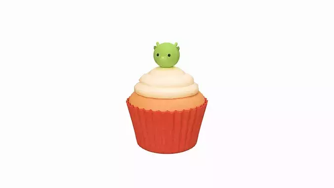 Cute Dragon Cupcake