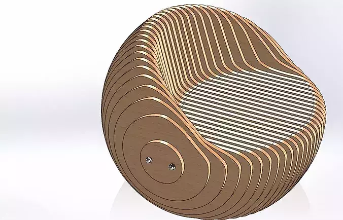 Parametric Sphere Lounge 3D model 6