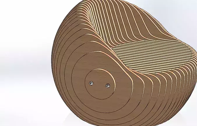 Parametric Sphere Lounge 3D model 5