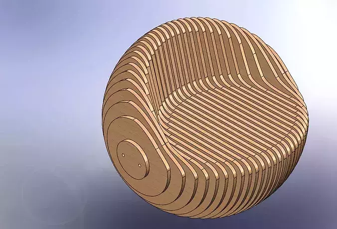 Parametric Sphere Lounge 3D model 2