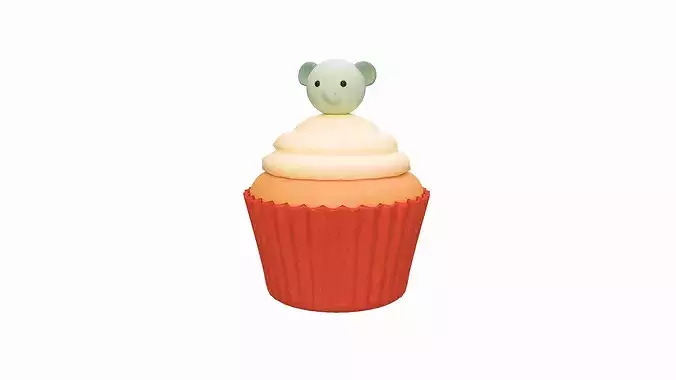 Cute Elephant Cupcake 