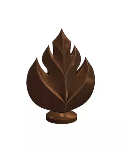 Stylized Leaf Sculpture Elegant Decor 3D print model