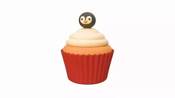 Cute Penguin Cupcake 