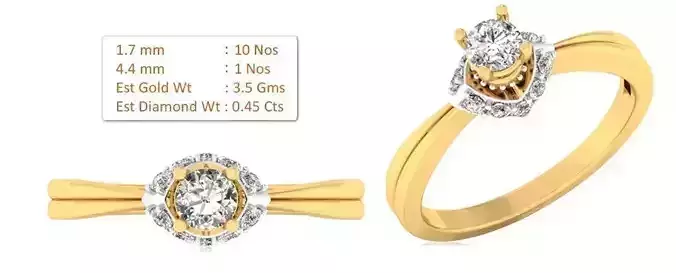 R SOLITER diamond engagement ring gold