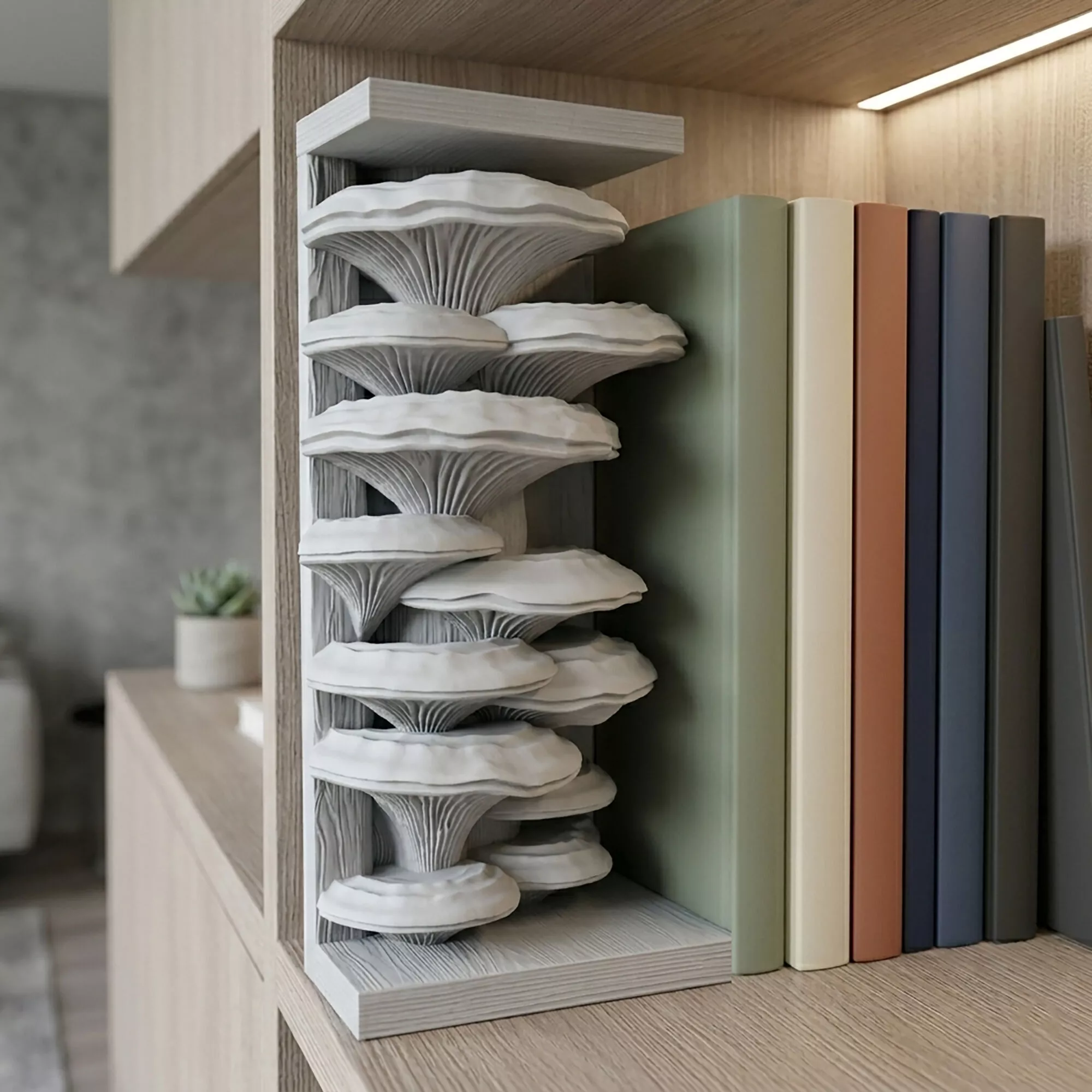 Mushroom Book end STL file no supports 3D print model