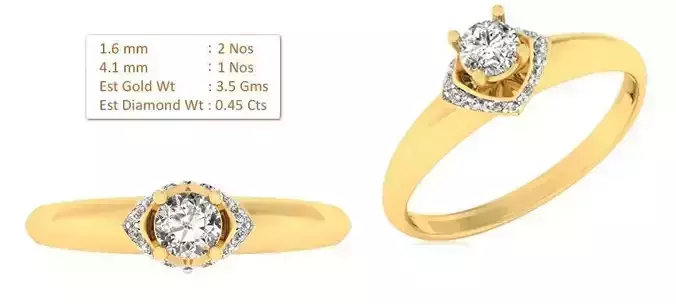 R SOLITER diamond engagement ring gold