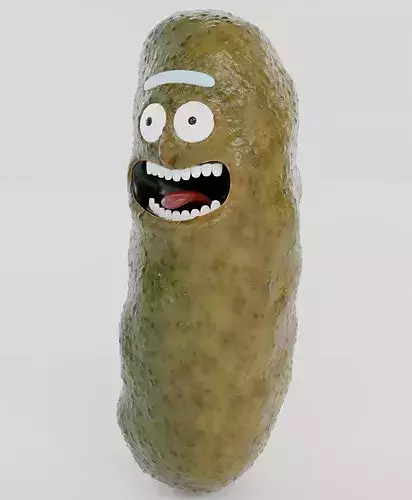 Pickle Rick figurine 3D set model for print realistic texture 3D print model