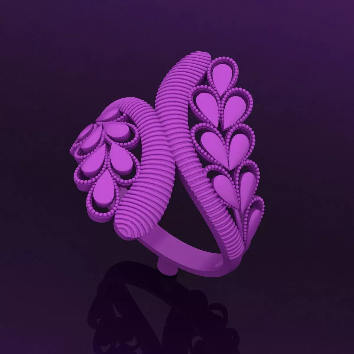 Modern Arabic Style Ring Design 3D print model