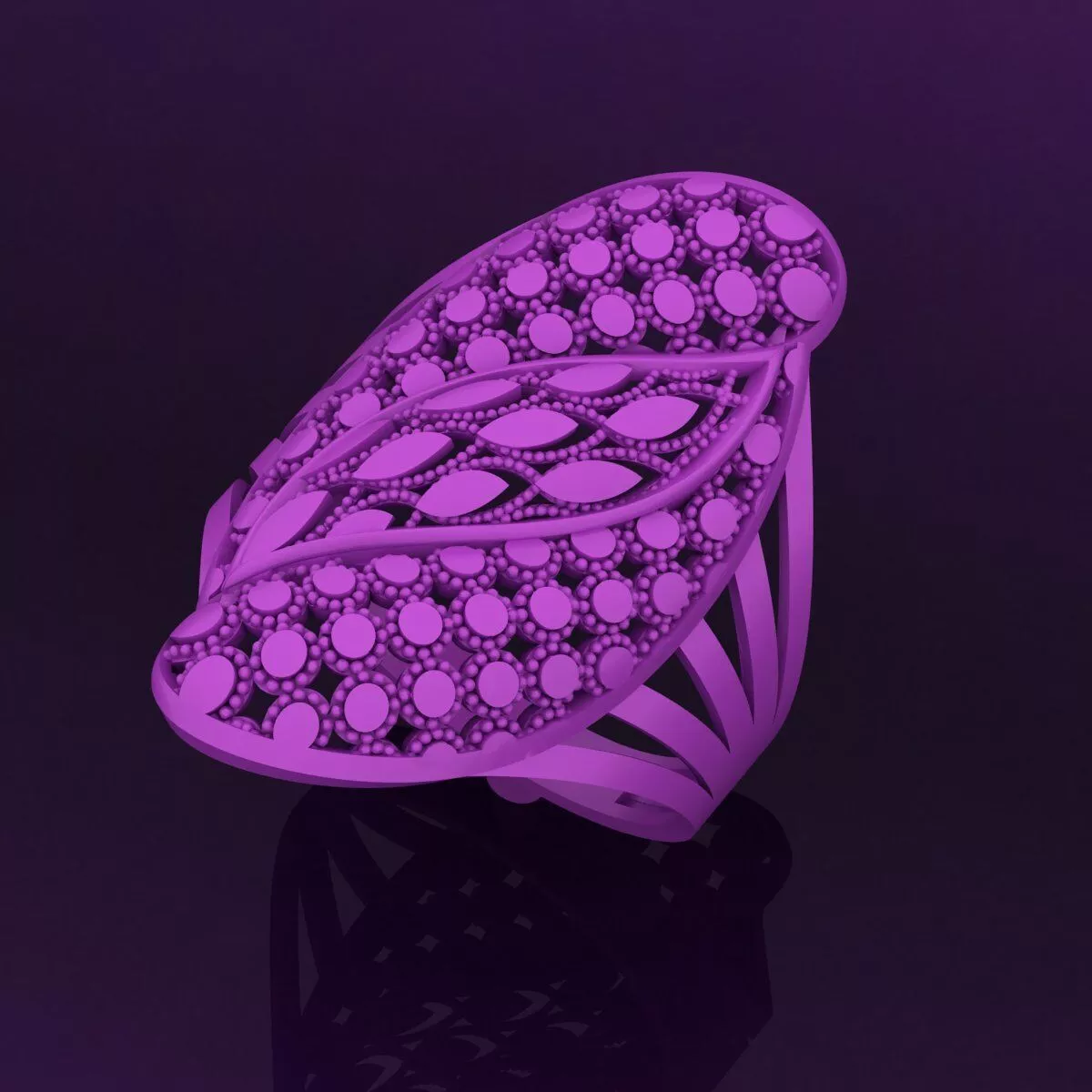 Modern Arabic Style Ring Design 3D print model