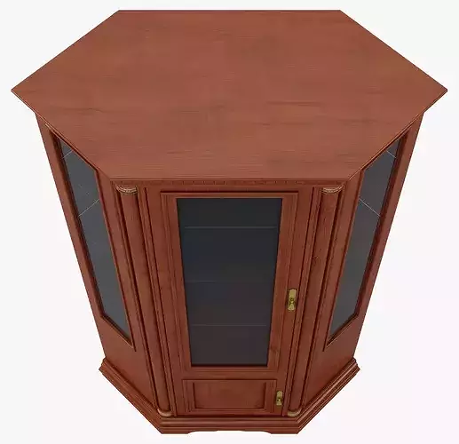 Corner China Cabinet Omega 03 1 3D model 6
