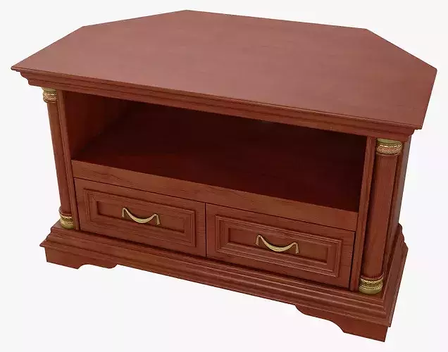 Corner Media Cabinet Omega 12 3D model 5