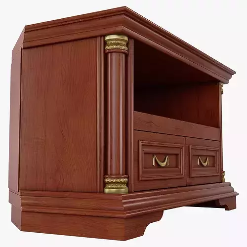Corner Media Cabinet Omega 12 3D model 3