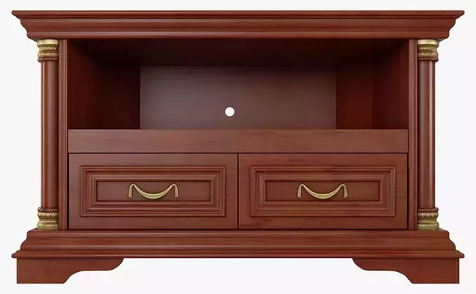 Corner Media Cabinet Omega 12 3D model 2