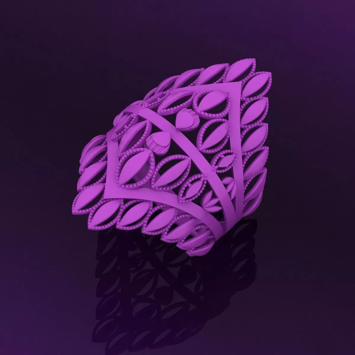 Modern Arabic Style Ring Design 3D print model