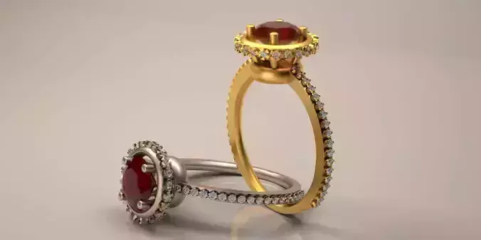 Wedding Ring Clear Model Ready for Print