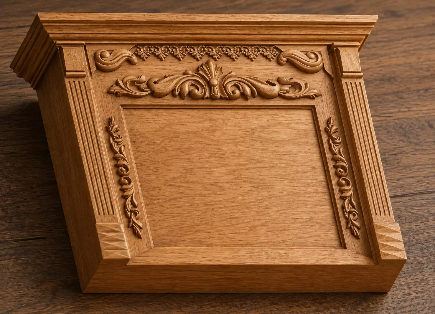 Classic Baroque Ornamental Wall Panel Frame STL 3D model