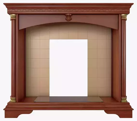 Fireplace Mantel Omega 21 1 3D model 2