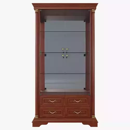 Glass Vitrine Omega 04 3D model 2