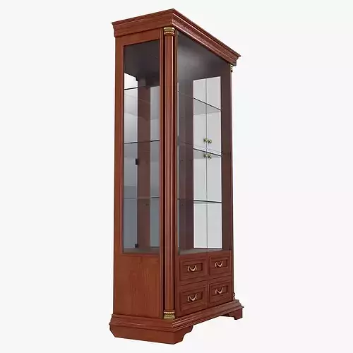 Glass Vitrine Omega 04 3D model 3