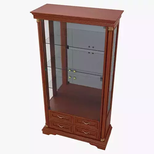 Glass Vitrine Omega 04 3D model 5