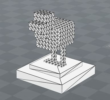Minecraft Chicken Statue 3D print model_5