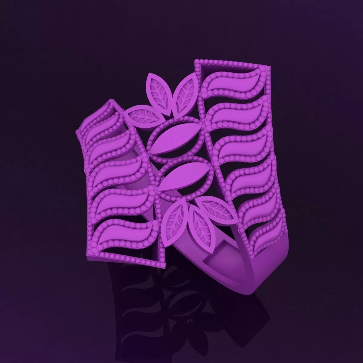 Modern Arabic Style Ring Design 3D print model