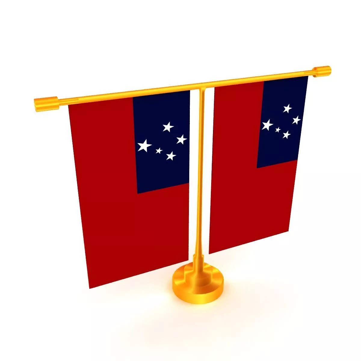 Flag of Samoa 3D model