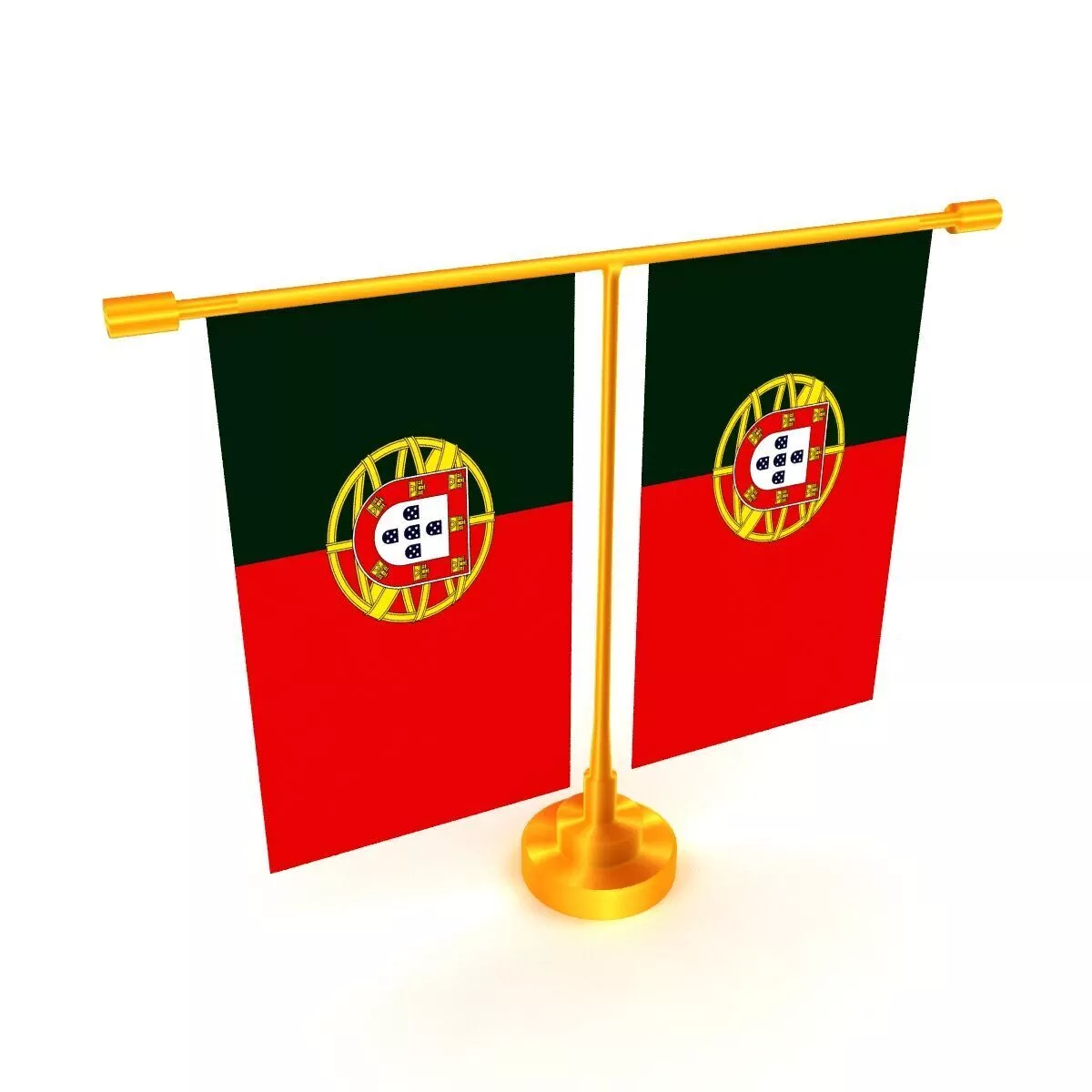 Flag of Portugal 3D model