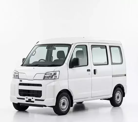 Modern Daihatsu Hijet Cargo Microvan Low-poly 3D model