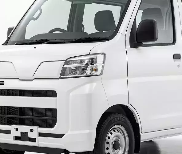 Modern Daihatsu Hijet Cargo Microvan Low-poly 3D model 2