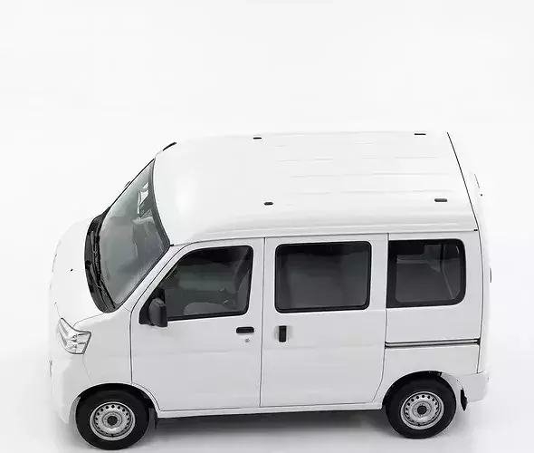 Modern Daihatsu Hijet Cargo Microvan Low-poly 3D model 7