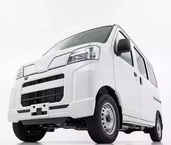 Modern Daihatsu Hijet Cargo Microvan Low-poly 3D model 4