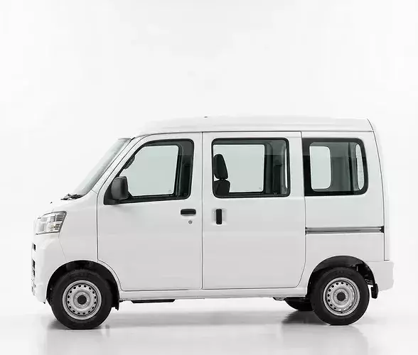 Modern Daihatsu Hijet Cargo Microvan Low-poly 3D model 6