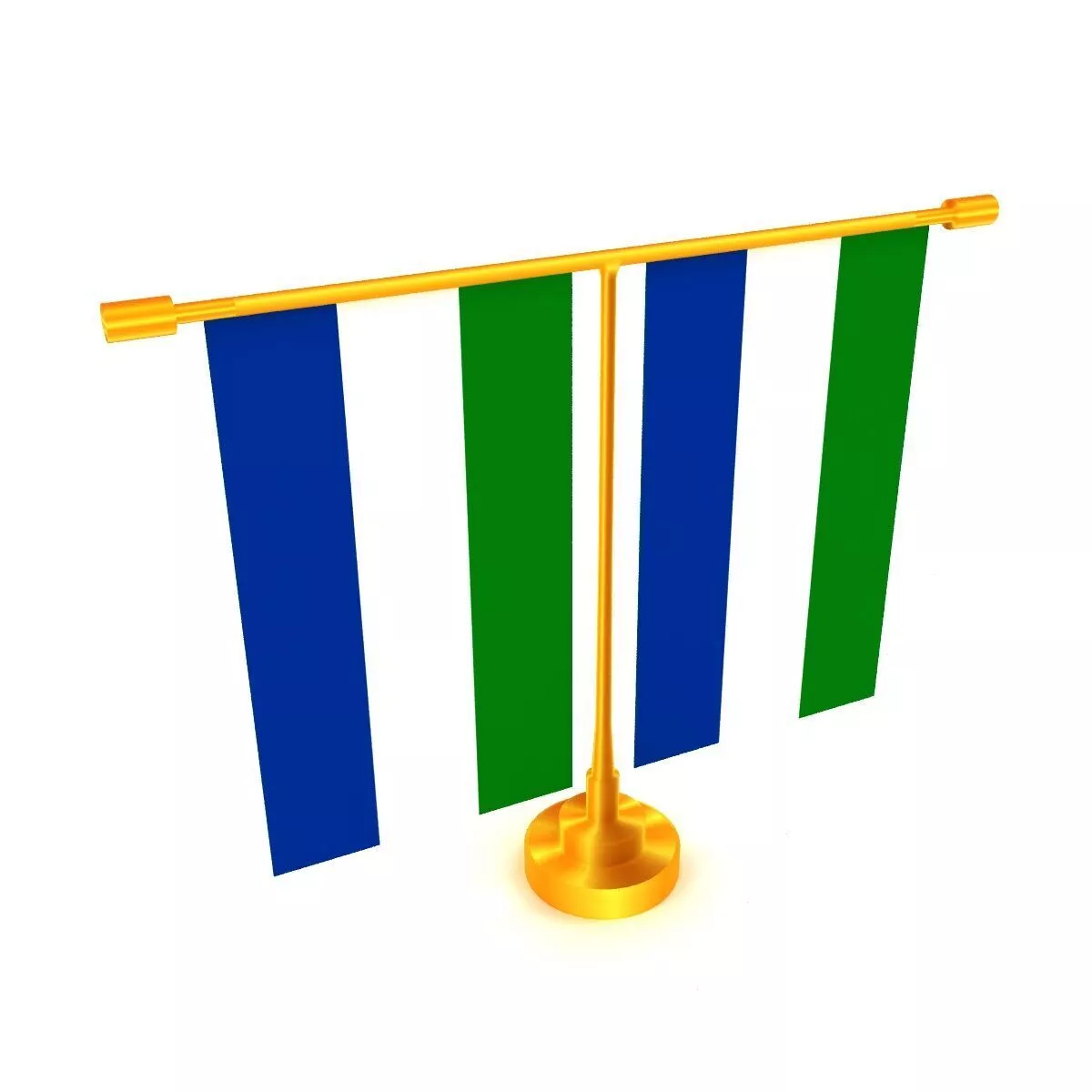 Flag of Sierra Leone 3D model