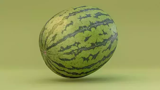 Watermelon Photogrammetry 3D Scan PBR Low-poly 3D model