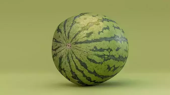 Watermelon Photogrammetry 3D Scan PBR Low-poly 3D model 7