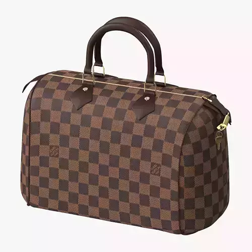 Louis Vuitton Speedy Bag Checker Brown 3D model