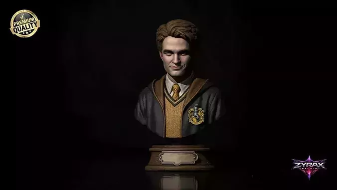 Cedric Diggory Bust STL Harry Potter 3D Print Sculpture