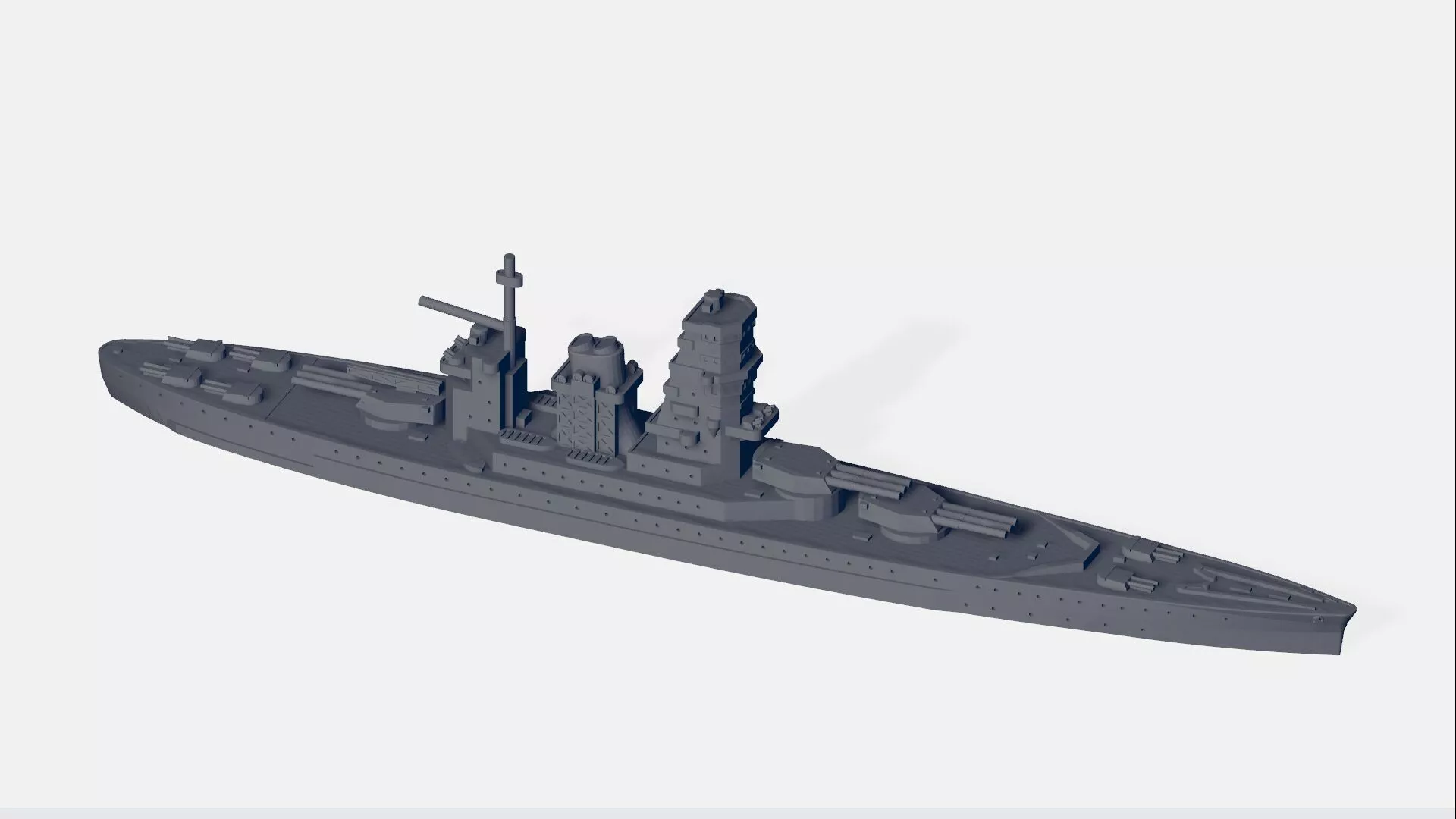 Fujimotos Treaty Battleship Design 3D print model