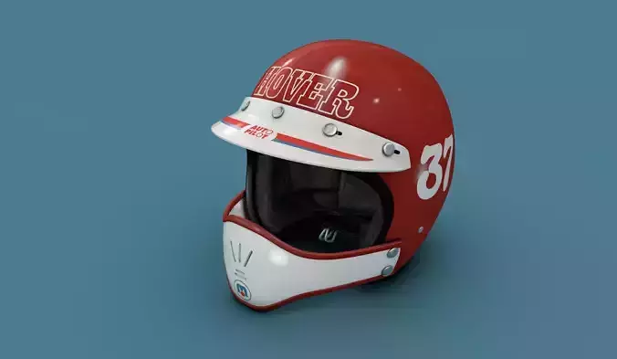 BMX VINTAGE MOTOCROSS RACE HELMET  3D model