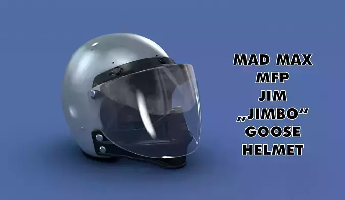 Motorcycle Race Helmet 1979 MAD MAX Jim Goose MFP 3D model